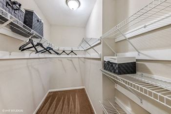 Built-in shelving in closet