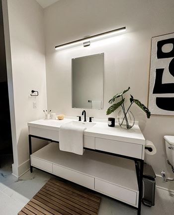 Exquisite tile and vanities in all bathrooms