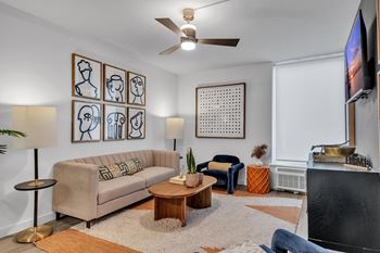 Oversized windows with contemporary rollershades