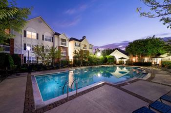 Pool view in night