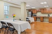 Silver Spring apartment for rent - A dining area with a table set for two.