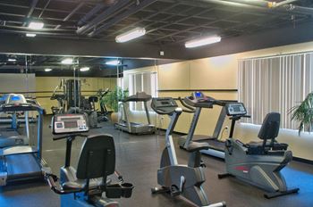 Fitness center with cardio machines