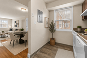 Silver Spring apartment for rent - Furnished dining area and open concept kitchen at University Landing Apartments, Silver Spring, MD 20903