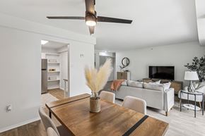 Columbia apartment for rent - Warm Living And Dining Room at Aspen at Lake Trail, Columbia, MD 21045