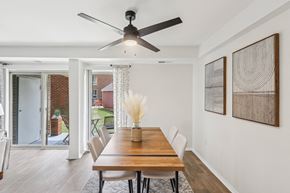 Columbia apartment for rent - Dining Room With Views To The Beautiful Courtyard at Aspen at Lake Trail, Maryland