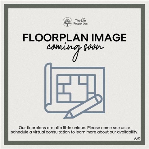 Floor plan for 3 beds, 2 baths, 1152 sqft