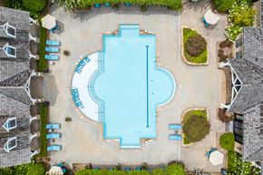 Lawrenceville apartment for rent - Overlook at Gwinnett Stadium breathtaking pool arial view. Lawrenceville, GA.