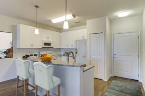 Lakeland apartment for rent - Fitted Kitchen With Island Diningat Century Avenues Apartments, Florida, 33813