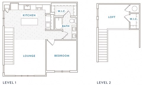 Floor plan for 1 bed, 1 bath, 1157 sqft