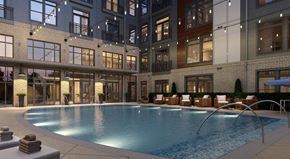 Chamblee apartment for rent - a swimming pool in the middle of a building
