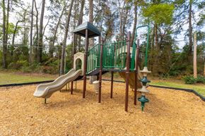 Georgetown apartment for rent - A playground with a green slide and a brown slide.