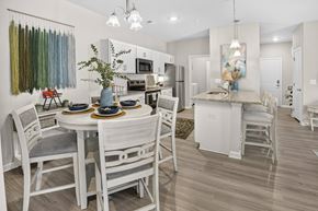 Summerville apartment for rent - Open apartment kitchen and cozy dining cove at Palms at Edgewater in Summerville, South Carolina