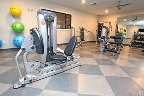 Louisville apartment for rent - a gym with cardio equipment and weights in a home gym at Century Baxter Avenue, Louisville, 40204
