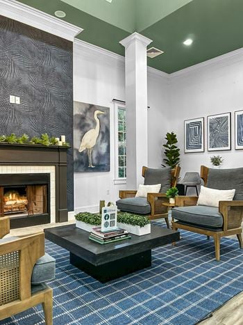 Lounge with fireplace