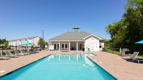 Hinesville apartment for rent - Relaxing Pool Area With Sundeck at Liberty Club, Hinesville, GA, 31313