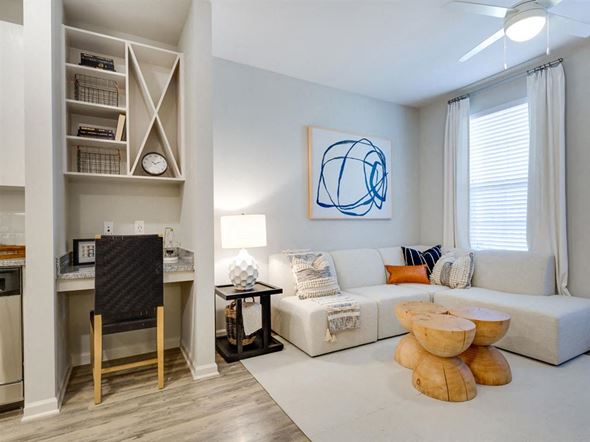 Indian Land apartment for rent - a living room with a couch and a desk