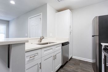 Kitchen with inbuilt wash basin