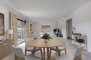 Prairie Village apartment for rent - A dining room with a round table and chairs.