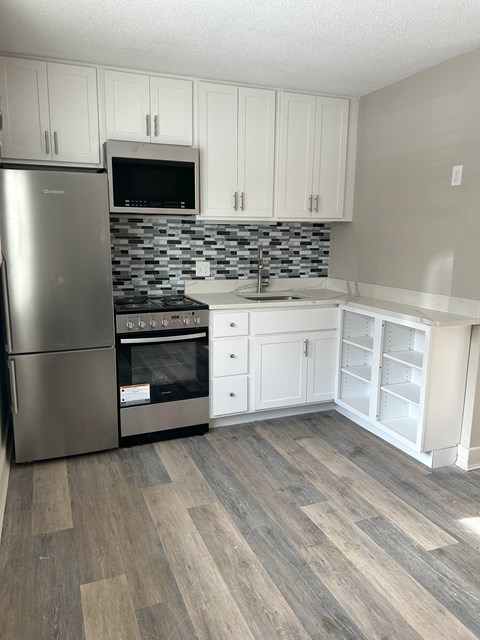 Floor plan for 1 bed, 1 bath, 450 sqft