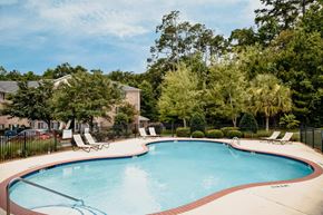 Thomasville apartment for rent - a swimming pool with deck chairs and trees