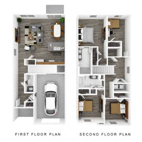 Floor plan for 4 beds, 2.5 baths, 1554 sqft