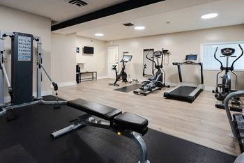 Fitness center with free weights and cardio