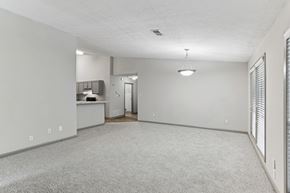 Smyrna apartment for rent - A spacious room with a carpeted floor and a ceiling fan.