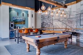 St Paul apartment for rent - Pool table in Lounge with coffee bar and tables