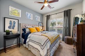 Austin apartment for rent - Bedroom With Ceiling Fan at Bridge at Southpark Meadows, Austin, 78748