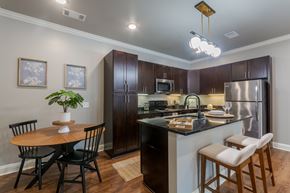 Little Rock apartment for rent - Model Kitchen Island at Arlo Luxury Apartment Homes, Little Rock, AR, 72210