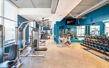 Fitness center with updated equipment
