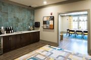 Alpharetta apartment for rent - Cyber Cafe with Coffee Station and Work Areas for Residents at Echo at North Pointe Center Apartment Homes, Alpharetta, GA 30009