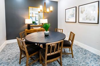 Dining room with round table