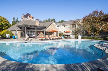 Pool with relaxing chairs
