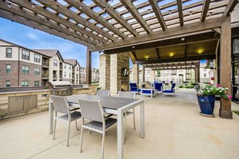 A wooden pergola