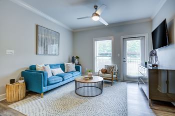 Living room with a coffee table