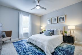 Little Rock apartment for rent - Bedroom with a Ceiling Fan at McKenzie Park Apartments, Arkansas