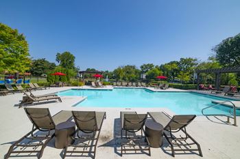 Poolside sun loungers