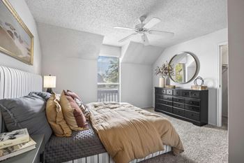 Spacious bedroom with closet