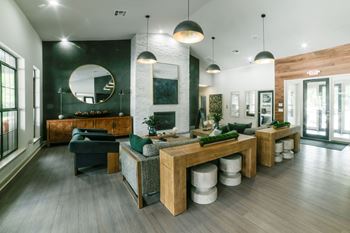 Clubhouse lounge with fireplace