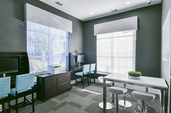 Modern office with a table and chairs