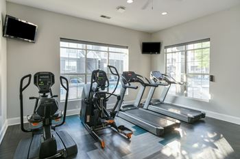 Cardio machines in gym