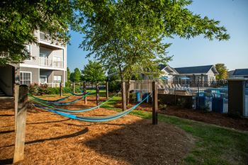 Play area with hammocks
