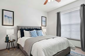 Chattanooga apartment for rent - Bedroom with Large window at The Shallowford Apartments, Tennessee, 37421