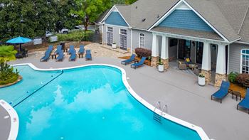 Pool aerial view