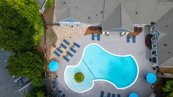 Drone view of pool