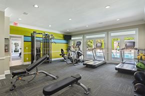 Johns Creek apartment for rent - Fitness Center with Cardio Machines located at St. Andrews Apartments in Johns Creek, GA 30022