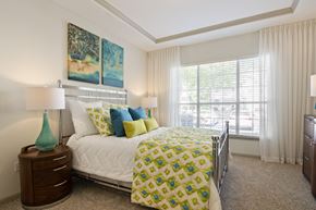 Johns Creek apartment for rent - Bedroom in Model Apartment with Large Window located at St. Andrews Apartments in Johns Creek, GA 30022