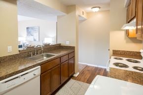 Nashville apartment for rent - Kitchen with a White Dishwasher at Stewarts Ferry Apartments, Nashville