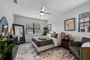 Houston apartment for rent - Bedroom With Ceiling Fan at The Ambrose, Houston, TX, 77040